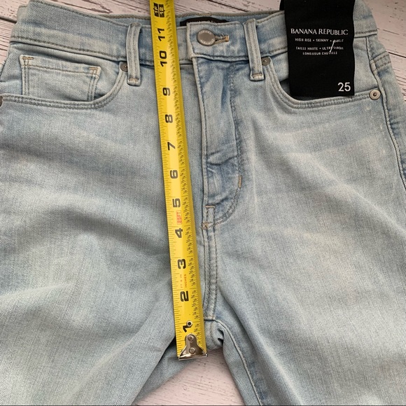 BANANA REPUBLIC high rise ankle length light wash denim skinny jean size… - Picture 10 of 12